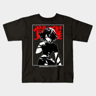 Japanese Streetwear Goth Grunge Anime Girl Manga Aesthetic Black and White Kids T-Shirt